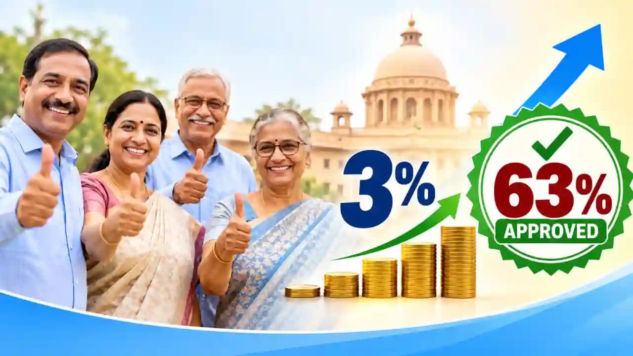 Centre Hikes Dearness Allowance to 63% for Central Government Pensioners