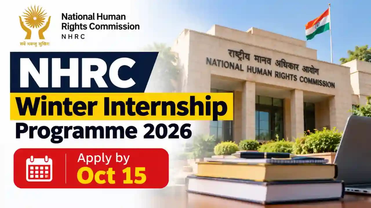 NHRC Winter Internship Programme 2026: Apply by Oct 15